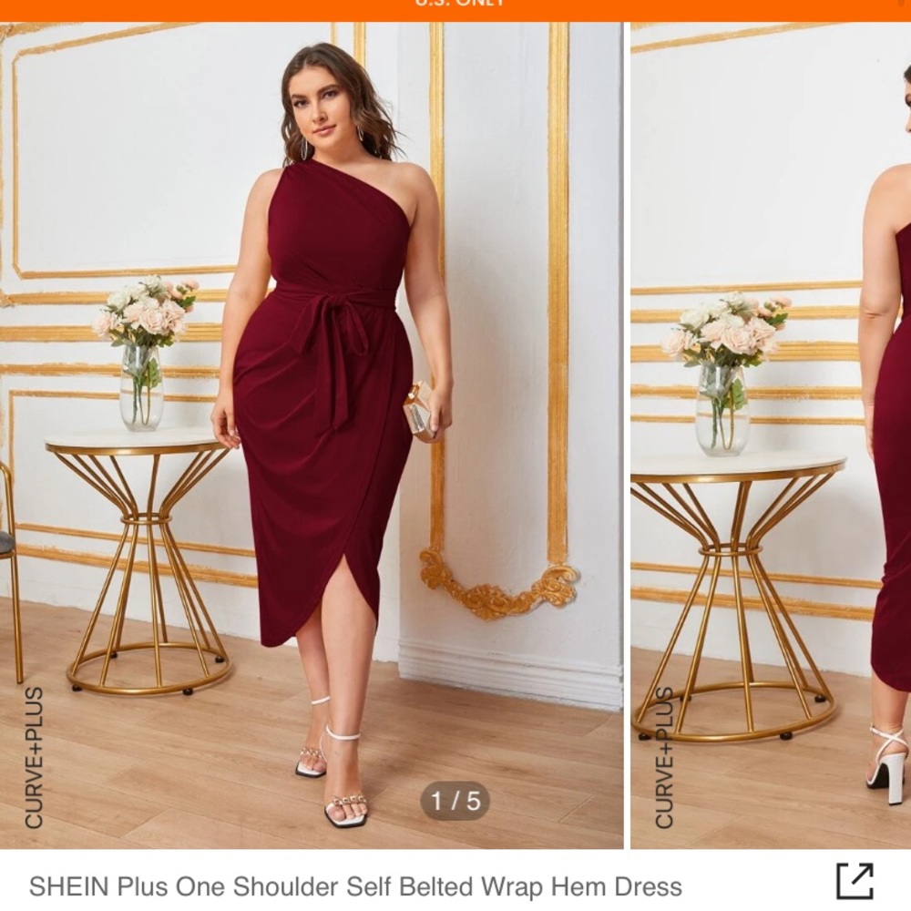 SHEIN- Maxi Length Comfy Formal Dress - Plus Size